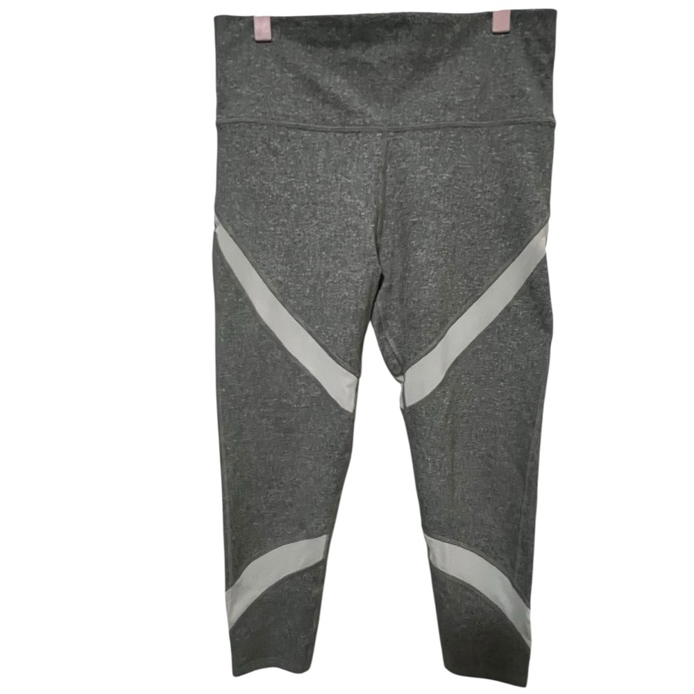 Aerie Chill Play Move High-Rise Grey Leggings w/ Mesh Panels | Size L